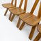 Chaises S45 par Pierre Chapo, 1980s, Set de 5 5