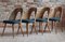 Midcentury Dining Chairs in Kvadrat Fabric by Antonin Šuman, Set of 4, Image 1