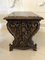 Antique Carved Walnut and Marble Top Italian Coffee Table 8