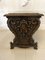 Antique Carved Walnut and Marble Top Italian Coffee Table, Image 9