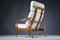 Set of Mid-Century Danish Lounge Chair And Ottoman in Teak and Wool Boucle by Arne Vodder for France & Søn, 1960s 3