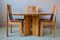 Table and Brutalist Chairs by Roland Haeusler for Regain House, Set of 5 1