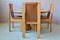 Table and Brutalist Chairs by Roland Haeusler for Regain House, Set of 5 24