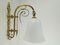 Large French Brass Wall Lamp, 1920s, Image 1