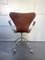 Chaise de Bureau Pivotante 3217 Vintage en Cuir par Arne Jacobsen pour Fritz Hansen, Danemark, 1960s 4