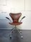 Sedia da ufficio girevole nr. 3217 vintage in pelle di Arne Jacobsen per Fritz Hansen, Danimarca, anni '60, Immagine 1