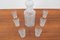 Verres et Carafe Mid-Century en Cristal, 1950s, Set de 7 3