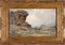 Carlo Follini, Landscape Painting, Oil on Panel, Framed 1