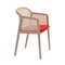 Little Red Contour Beech Wood Vienna Armchairs by Colé Italia, Set of 4 5