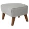 Light Grey and Smoked Oak Raf Simons Vidar 3 My Own Chair Footstool from By Lassen, Image 1