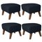 Blue Smoked Oak Raf Simons Vidar 3 My Own Chair Footstools from By Lassen, Set of 4, Image 2