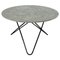 Großer O Tisch aus grauem Marmor & schwarzem Stahl von Ox Denmarq 1