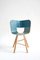 Denim Wood Tria 4 Legs Chair by Colé Italia, Set of 4 2