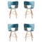 Denim Wood Tria 4 Legs Stuhl von Colé Italia, 4er Set 1