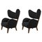 Black Raf Simons Vidar 3 Smoked Oak My Own Chair Lounge Chair from By Lassen, Set of 2 1