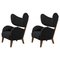 Black Raf Simons Vidar 3 Smoked Oak My Own Chair Lounge Chair from By Lassen, Set of 2, Image 1