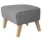 Grey and Natural Oak Raf Simons Vidar 3 My Own Chair Footstool from By Lassen, Image 1