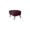 Maroon and Natural Oak Raf Simons Vidar 3 My Own Chair Footstool from By Lassen 2