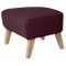 Maroon and Natural Oak Raf Simons Vidar 3 My Own Chair Footstool from By Lassen 1