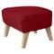 Red and Natural Oak Raf Simons Vidar 3 My Own Chair Footstool from By Lassen 1