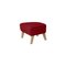 Poggiapiedi Raf Simons 3 My Own Chair rosso e naturale di By Lassen, Immagine 2