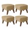 Sand Smoked Oak Raf Simons Vidar 3 My Own Chair Footstool from By Lassen, Set of 4, Image 2