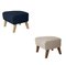 Beige and Smoked Oak Sahco Zero Footstool from By Lassen, Image 3