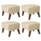 Sand and Smoked Oak Sahco Zero Footstool from By Lassen, Set of 4 1