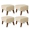 Sand and Smoked Oak Sahco Zero Footstool from By Lassen, Set of 4, Image 2
