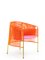 Orangefarbener Rose Caribe Sessel von Sebastian Herkner, 2er Set 2