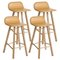 Natural Leather Low Back Tria Stool by Colé Italia, Set of 4 1