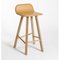 Natural Leather Low Back Tria Stool by Colé Italia, Set of 4 3