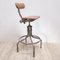 Industrial Rotatable Steel and Leather Office Chair 4