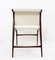 Mid-Century Italian Modern Dining Chairs in Wood & White Fabric, 1960s, Set of 4, Image 12
