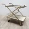 Vintage Serving Cart with Glass Tops, Image 1