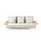 Steel Teak and Fabric Fenc-E-Nature Outdoor Sofa by Philippe Starck for Cassina 2