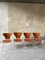 Teak Dining Chairs 3107 by Arne Jacobsen for Fritz Hansen, 1960s, Set of 4 3