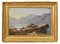 Pintura de paisaje de montaña, siglo XIX, óleo sobre papel, enmarcado, Imagen 1