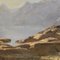 Pintura de paisaje de montaña, siglo XIX, óleo sobre papel, enmarcado, Imagen 5