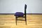 Wooden and Purple Velvet Dining Chairs, Italy, 1950s, Set of 6, Image 8