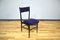 Wooden and Purple Velvet Dining Chairs, Italy, 1950s, Set of 6 6