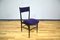 Wooden and Purple Velvet Dining Chairs, Italy, 1950s, Set of 6, Image 6