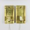 Skandinavische Wandlampen oder Wandlampen aus Glas & Messing von Carl Fagerlund für Orrefors & Lyfa, 1960er, 2er Set 7
