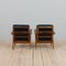 Mid-Century Danish Armchairs in Oak, Teak and Blue Wool Upholstery, 1960s, Set of 2 6