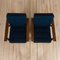 Mid-Century Danish Armchairs in Oak, Teak and Blue Wool Upholstery, 1960s, Set of 2 9