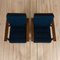 Mid-Century Danish Armchairs in Oak, Teak and Blue Wool Upholstery, 1960s, Set of 2, Image 9