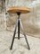 Industrial Oak Side Table with Iron Legs 3