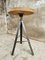 Industrial Oak Side Table with Iron Legs, Image 3