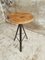 Tavolino industriale in quercia con gambe in ferro, Immagine 8