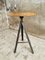 Industrial Oak Side Table with Iron Legs 4